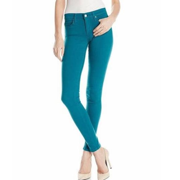 Joe's Jeans The Skinny Size 27 Pacific Deep Turquoise Blue Stretch Casual Bold - Picture 1 of 8